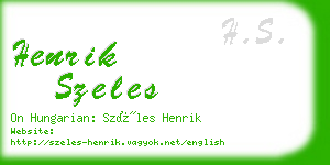 henrik szeles business card